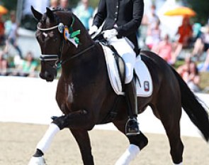 Marita Pundsack on QC Flamboyant, owned by Belgian Patrick D'Eer