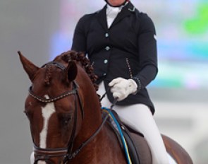 Swedish Anna Svanberg has ridden 8 different horses over the past 10 years at Verden. Belisko (by Belissimo) is one of two she qualified this year