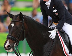 Nathalie zu Sayn-Wittgenstein fights her tears as she leaves the arena
