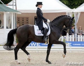 Kristina Sprehe and Desperados at the 2015 German Championships in Balve :: Photo © LL-foto