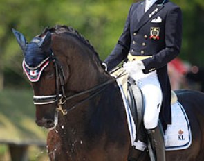 Japanese Kazuki Sado on the Belgian warmblood Bellissimo