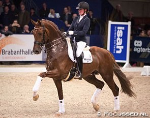 Madeleine Witte-Vrees and Charmeur at the 2015 KWPN Stallion Licensing :: Photo © Anniek van Schaik