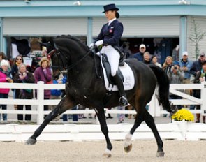 Mikala Gundersen and My Lady win the World Cup Qualifier at the 2015 CDI-W Devon :: Photo © Hoof Print Images