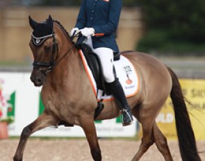 Eveline Bos and Valentino at the 2015 European Pony Championships in Malmo, Sweden :: Photo © Astrid Appels