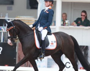 Rianne Kooistra and Diamonds are Forever at the 2015 European Pony Championships :: Photo © Astrid Appels