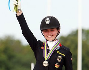 Individual test silver medal winner Nadine Krause