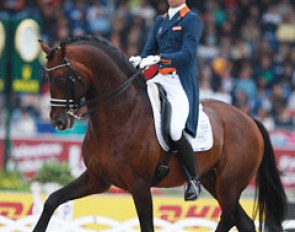 Hans Peter Minderhoud and Johnson at the 2015 European Championships :: Photo © Astrid Appels