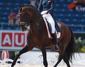 Hans Peter Minderhoud and Johnson at the 2015 European Championships :: Photo © Astrid Appels