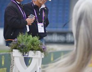 Spanish Dressage Technical Director Luis Lucio and team trainer Rafael Soto