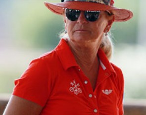 Swiss youth team trainer Heidi Bemelmans at the 2015 European Junior and Young Riders Championships :: Photo © Astrid Appels