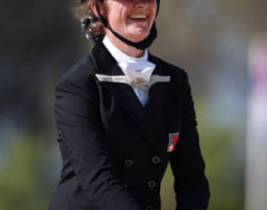 Stephanie Hartmann is pleased with her ride