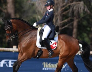 Swiss Elena Krattiger on Ramia Lox at the 2015 European Junior Riders Championships :: Photo © Astrid Appels