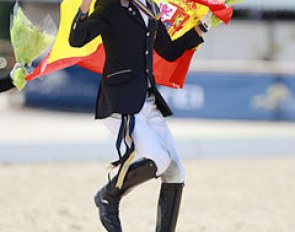 Juan Matute Guimon in his lap of honour
