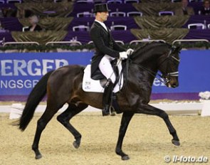 Hendrik Lochthowe and Boston in the Louisdor Cup Finals at the 2015 CDI Frankfurt :: Photo © LL-foto