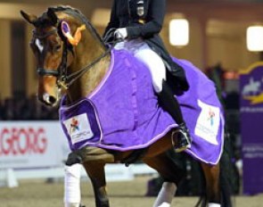 Isabell Werth and El Santo win the 2015 CDI Frankfurt Grand Prix Freestyle :: Photo © Barbara Schnell