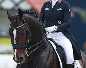 German Bernadette Brune on the Oldenburg licensed stallion Spirit of the Age OLD