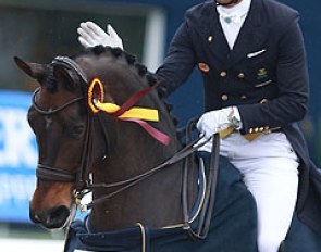 Patrik Kittel and Deja win the Grand Prix for Kur tour at the 2015 CDI Hagen :: Photo © Astrid Appels