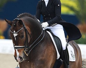 Eva Möller and Sa Coeur in the Nurberger Burgpokal Qualifier at the 2015 CDI Hagen :: Photo © Astrid Appels