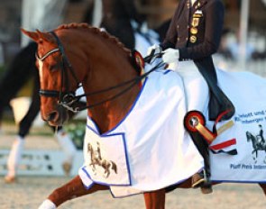 Sanneke Rothenberger and Wolke Sieben won the Intermediaire II and Short Grand Prix for Under 25 riders at the 2015 CDIO Hagen