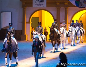 Carmen Naesgaard and Ricardo lead the prize giving ceremony for the Grand Prix at the 2015 CDI Jerez de la Frontera :: Photo © Top Iberian