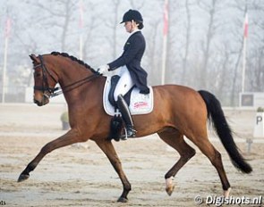 Kristin Biermann and Zwetcher at the 2015 CDI Nieuw en St. Joosland :: Photo © Digishots