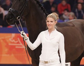 Keur stallion Painted Black with his owner and rider Morgan Barbançon Mestre :: Photo © Dirk Caremans