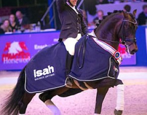 Spanish Severo Jurado Lopez and Franklin win the 2015 KWPN Stallion Competition at L-level in Den Bosch :: Photo © Focussed.nl
