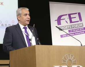 FEI President Ingmar De Vos at the FEI Sports Forum 2015 at the IMD in Lausanne (SUI) :: Photo © Germain Arias-Schreiber