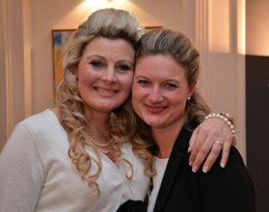 Fie Skarsoe with her maid of honour Kristine Moller at Fie's wedding ceremony in Luxembourg on 18 December 2015