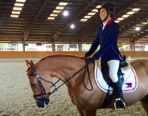 Xavier Virata riding on the winning Philippine team in the Zone 9 FEI World Dressage Challenge 2015