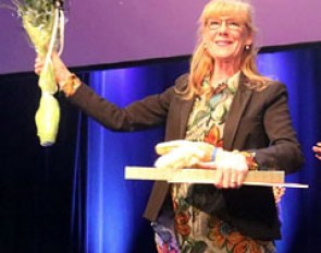 Marie Haward was named Swedish Breeder of the Year 2015 at the Swedish Riders Gala in Stockholm :: Photo courtesy Swedish FN