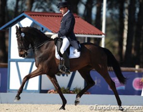 Jean François Combecave on the Hanoverian mare Lavalda (by Lauries Crusador xx x Warkant)