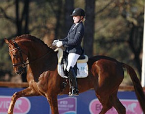 Jeanna Hogberg on the Swedish warmblood Springbank VH (by Skovens Rafael x De Niro) :: Photo © Astrid Appels