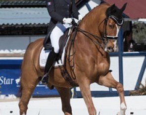 Anne Sophie Serre competing French A-squad Grand Prix horse Rossini at the 2015 CDIO Vidauban