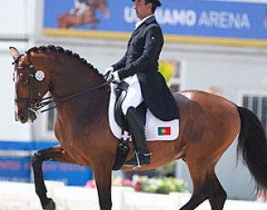 Daniel Pinto on the Lusitano x Trakehner cross bred Santurion de Massa (by Munchhausen)