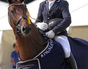 Severo Jurado Lopez and Fiontini win the 5-year old preliminary test at the 2015 World Young Horse Championships :: Photo © LL-foto