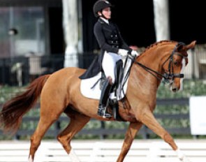 Jane Karol and Sunshine Tour at the 2015 U.S. Dressage Championships in Wellington :: Photo © Sue Stickle
