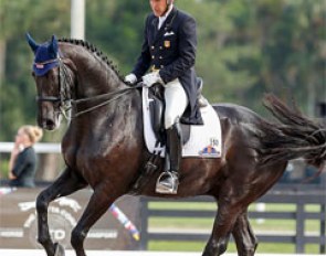 Cesar Parra and Van the Man competing at the 2015 Global Dressage Festival in Wellington, Florida :: Photo © Sue Stickle