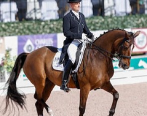 Lars Petersen and Mariett at the 2015 CDI-W Wellington :: Photo © Sue Stickle