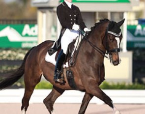 Belinda Trussell on Tattoo (by Tuareg/T), which is bred by Georg Theodorescu