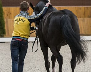 Ukrainian Maksim Kovshov and Flirt at the horse inspection