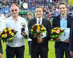 Christophe Bricot, Daniel Kaiser and Jeffrey Fierens at the 2016 Silver Camera award ceremony in Aachen