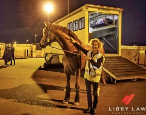 Julie Brougham and Vom Feinsten getting ready for their IRT flight to Europe :: Photo © Libby Law