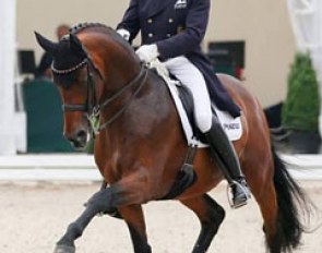 Hubertus Schmidt and Imperio at the 2016 German Dressage Championships in Balve, Germany :: Photo © LL-foto