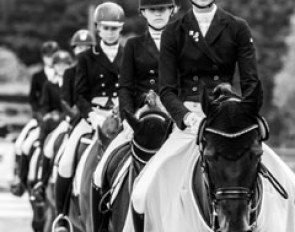 The junior riders' prize giving