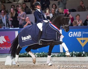 Marieke van der Putten and Toto Jr win the L-level division at the 2016 KWPN Stallion Competition Finals :: Photo © Anniek van Schaick