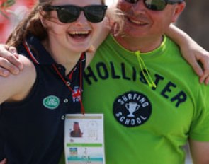 British junior Phoebe Peters with her dad