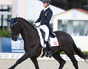 Juan Matute Guimon and Don Diego finished 9th in the freestyle. The black gelding was not as fit and fresh as he was in the Short Grand Prix. Several small errors crept into their Michael Jackson freestyle ride
