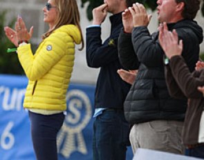 Gonnelien, Sönke and Sven Rothenberger cheering for Sanneke