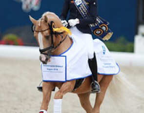 Tabea Schroer and Danilo win the CDIO Pony Kur to Music at the 2016 CDIO-PJYR Hagen :: Photo © Astrid Appels